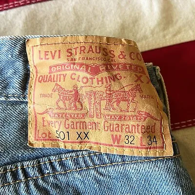 Levis Vintage Clothing LVC 55501XX 1955 Big E Selvedge Denim Jeans • £80