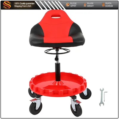 5 Casters 400LBS Rolling Garage Stool Adjustable Mechanic Work Shop Seat New • $83.75