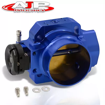 70MM Blue Aluminum Big Air Intake Throttle Body For Civic CRX Del Sol Integra • $57.99