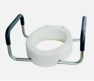 Essential Medical Supply Toilet Seat Riser Arms Elongated Bowl B5083-1 Open Box • $12.99