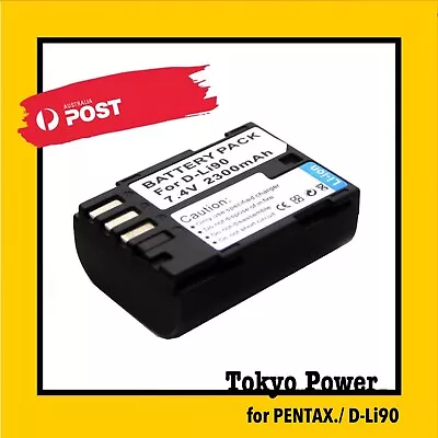 2300mAh PoA D-Li90 D Li90 DLi90 Li-ion Battery For PENTAX K1 K01 K3 K5 K5D II 2 • $26.60