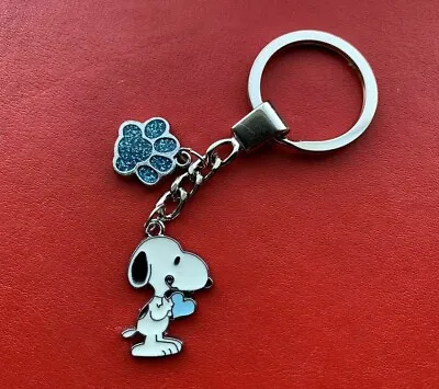 £1.49 • Buy Snoopy Keyring Bag Charm Silver Pendant Enamel Heart Love