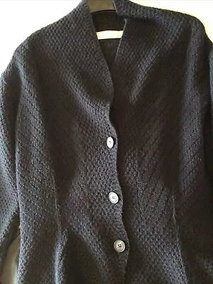 M&S Dark Navy Knitted Jacket/cardigan Sz 14 • £5