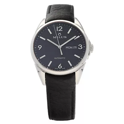 Milus Tirion TIRC001 Stainless Steel 40mm Leather Day Date Automatic Men's Watch • $682