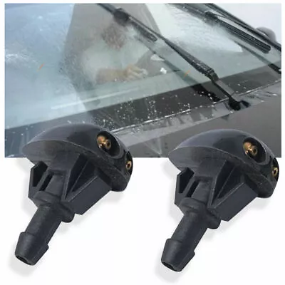 2Pcs Plastic Car Auto Window Windshield Washer Spray Sprayer Nozzle Jet Black • $4.26