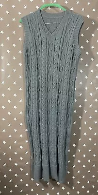 Long Cable Knit Grey Dress • £14.99