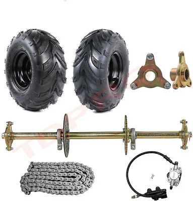 810mm Rear Axle Kit + 6  Wheels+ Sprocket Brake Assembly 4 Wheeler ATV Go Kart • $298.66