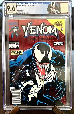 Venom Lethal Protector # 1 - CGC 9.6 - Rare Newsstand Edition - Custom Label • $114.95