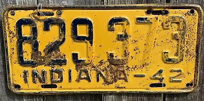 $84.05 • Buy Rare 1942 Indiana License Plate 829373