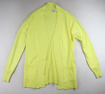 $13.49 • Buy Cielo - Women's Yellow Light Weight Open Cardigan Sweater - Size L