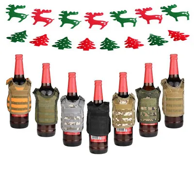 Tactical Mini Beer Bottle Cool Molle Vest Beverage Cover USWC Adjustable Jacket • $7.99