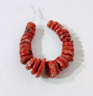 100%Natural Italian Red Coral Beads Mediterranean Sea Coral Gemstone Loose Beads • $43.33