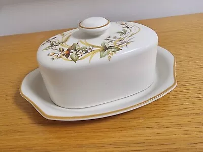 Marks And Spencer  Harvest  Ceramic Butter Or Cheese Dish & Cover VGC Vintage • £9.99