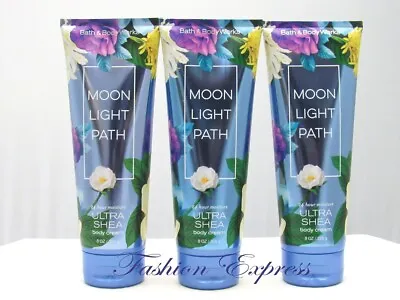 Bath & Body Works Moonlight Path Body Cream 8 Oz (lot Of 3 Pcs) • $49.95