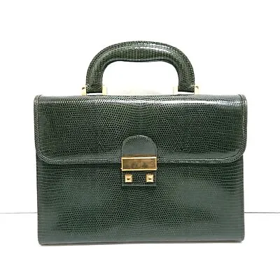 Auth MARK CROSS - Dark Green Leather Handbag • $217