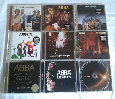 ABBA CD Collection - (9) X CDs. Waterloo  To Voyage 1974 - 2021- Remaster Edits • £10.50