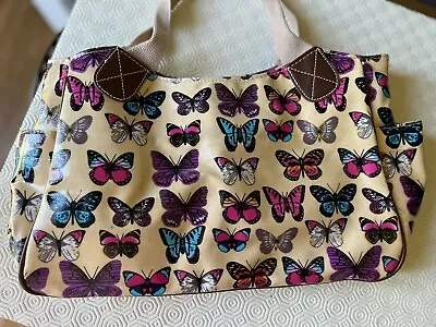 Butterfly Print Tote Bag From Miss Lulu  • £7