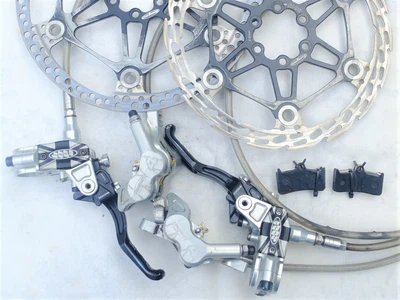 £269 • Buy Hope Tech Evo 2 M4 Union Jack Brakes Brakeset New Pads E4 V4 X2 Shimano Xt Xtr