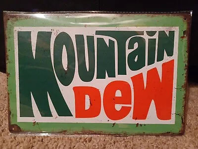 Mountain Dew Metal Sign New SEALED! Has Vintage Look!  • $9.98