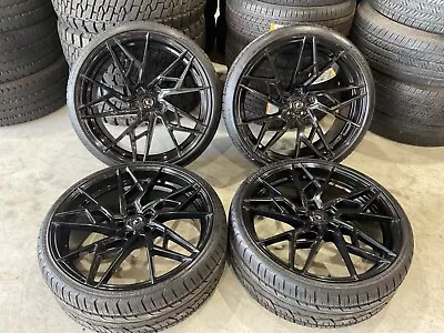 4 Lexani Ascari Renzo Forged 22” X 9” / 10.5” Black Wheels & Tires 5 On 112mm • $1300