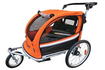 Booyah Strollers Child Baby Bike Bicycle Trailer And Stroller II - Orange • $206.99