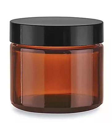 Pack Of 24 Rishikesh Amber 2 Oz Round Glass Jars With Lids • $19.95