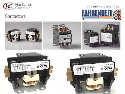  HARTLAND Controls CONTACTOR - COIL 24 VAC -   2 Or 3 POLE  - 40 & 50 AMP • $13.99