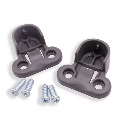 £4.59 • Buy 2x 130627 BLACK-BROWN ORIGINAL IKEA PAX Wardrobe Brackets Clips Rail With Screws