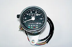 Speedometer - Chrome Mini - 2.25” Diameter. - Black Face 0-140MPH. • $49.95