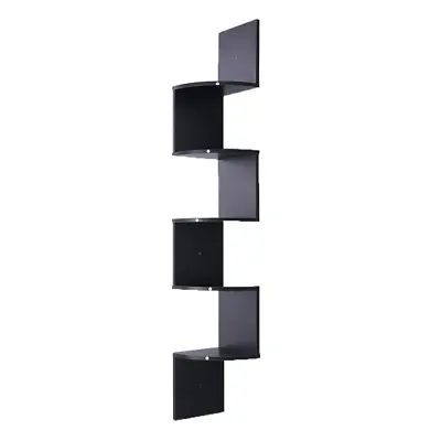 Sarantino 5 Tier Corner Wall Shelf Display Shelves Dvd Book Storage Rack Floatin • $39.10