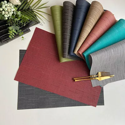 $5.85 • Buy Table Mats Dining Table Placemat PVC Mat Set Insulation Tableware Multicoloured