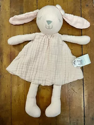 Cloud Island Bunny Lovey Pink Rabbit Muslin Cotton Baby Security Blanket Doll • $26.99