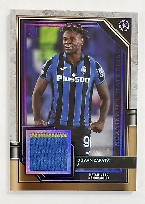 2022 Topps Champions League Duvan Zapata Meaningful Material Matched Used /99 • $5