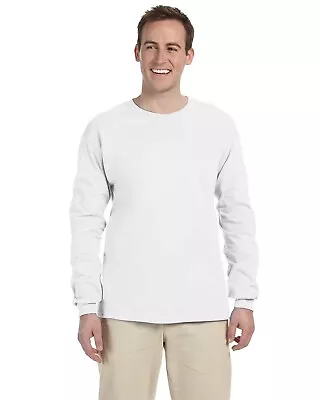 Gildan Ultra Cotton Mens Crewneck Long Sleeve T-Shirt S-5XL 2400 G240 • $9.44