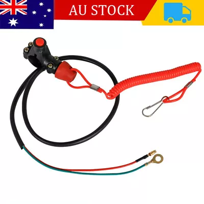 Boat Outboard Engines Motors Kill Urgent Stop Switch & Safety Tether Lanyard ATV • $18.99