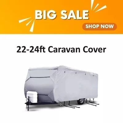 22-24Ft Caravan Cover Campervan 4 Layer Heavy Duty UV Covers Waterproof Pop Top • $150.99