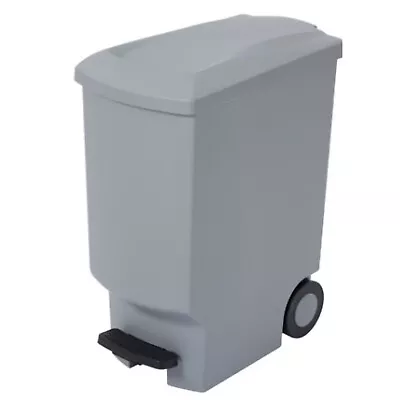 New Kitchen Foot Pedal Bin 30L With Wheels Rubbish Trash Waste Disposal Solution • $25.99
