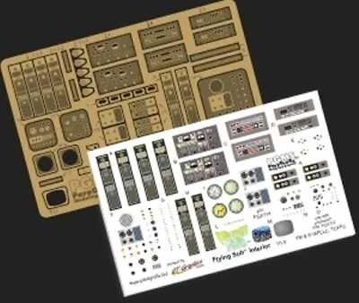 Voyage To The Bottom Of The Sea - Flying Sub Interior Photoetch Combo - PGX117 • $42.95