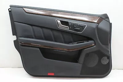 2013 Mercedes E350 Front Left Door Panel Black With Wood Trim Oem 10 12 14 16 • $180