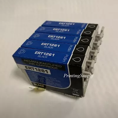 5 Pack Black Ink For Epson 126 WF3520 WF3540 WF7010 WF7510 WorkForce 435 520 545 • $17.99