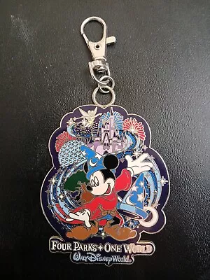 Walt Disney World Four Parks One World Key Chain/Lanyard Medal - Mickey Mouse • $14.95