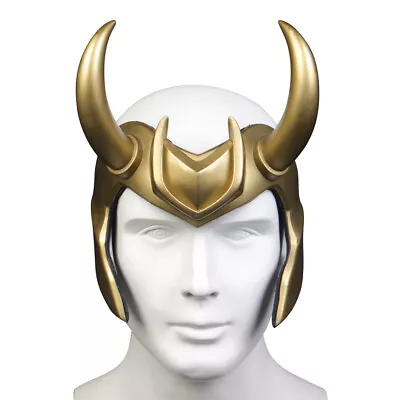 Loki Crown Horns Cosplay Headgear Helmet Superhero Props Adult Headwear PVC • £19.20