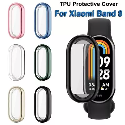 Screen Protector TPU Case Full Coverage Protective Cover For Xiaomi Mi Band 8 • £3.61