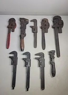 Vintage Adjustable Wrench Lot 6-1/2 -14  Coes Moore Stillson Girard Monkey Auto • $49.99