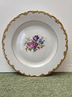 Vintage German Kahla Lunch Plate Floral Center With Heavy Gold Trim  • $11.99