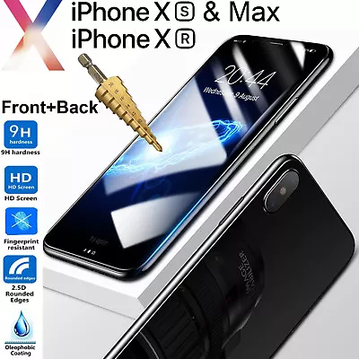 Tempered Glass & Soft Screen Protector For Apple IPhone X Xs Max XR Front Back • $4.99