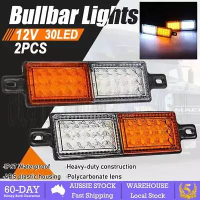 2x 30LED Bullbar Indicator Lights Front Park Amber For ARB TJM Marker Lamp New • $25.65