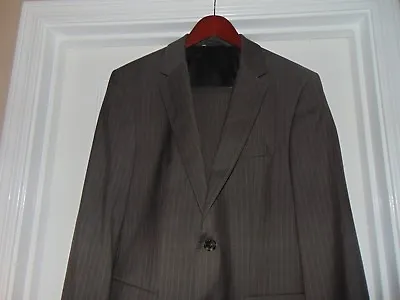 New Hugo Boss 2-button Business Suit  Brown Pinstripe James3 / Sharp5 38 R $899 • $376.20