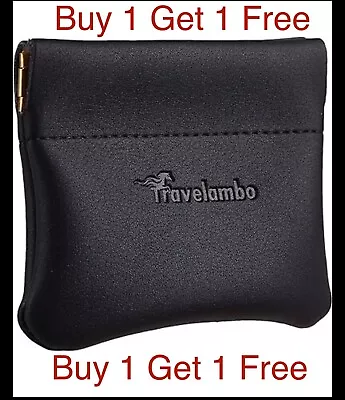 Travelambo Leather Squeeze Coin Purse Pouch Change Holder For Men & Women BOGO • $8.99