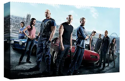 Fast & Furious Car Movie Film Canvas Wall Art Picture Print - Various Sizes • £18.99